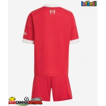 Camisa de Futebol Liverpool Equipamento Principal Infantil 2025-26 Manga Curta (+ Calças curtas)